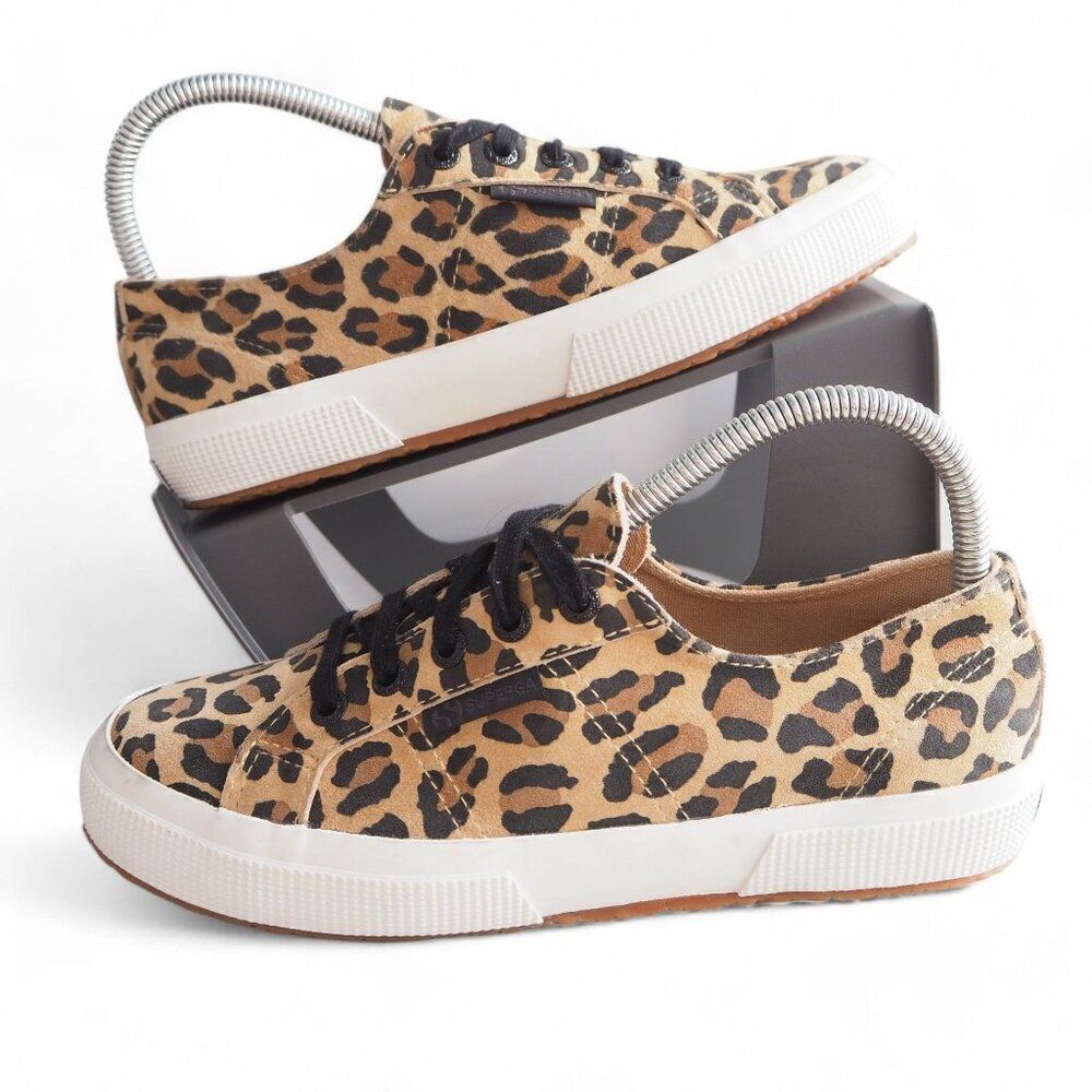 Superga‎ 2750 Fantasy Cotu Big Classic Leopard Casual Sneakers Women's 7